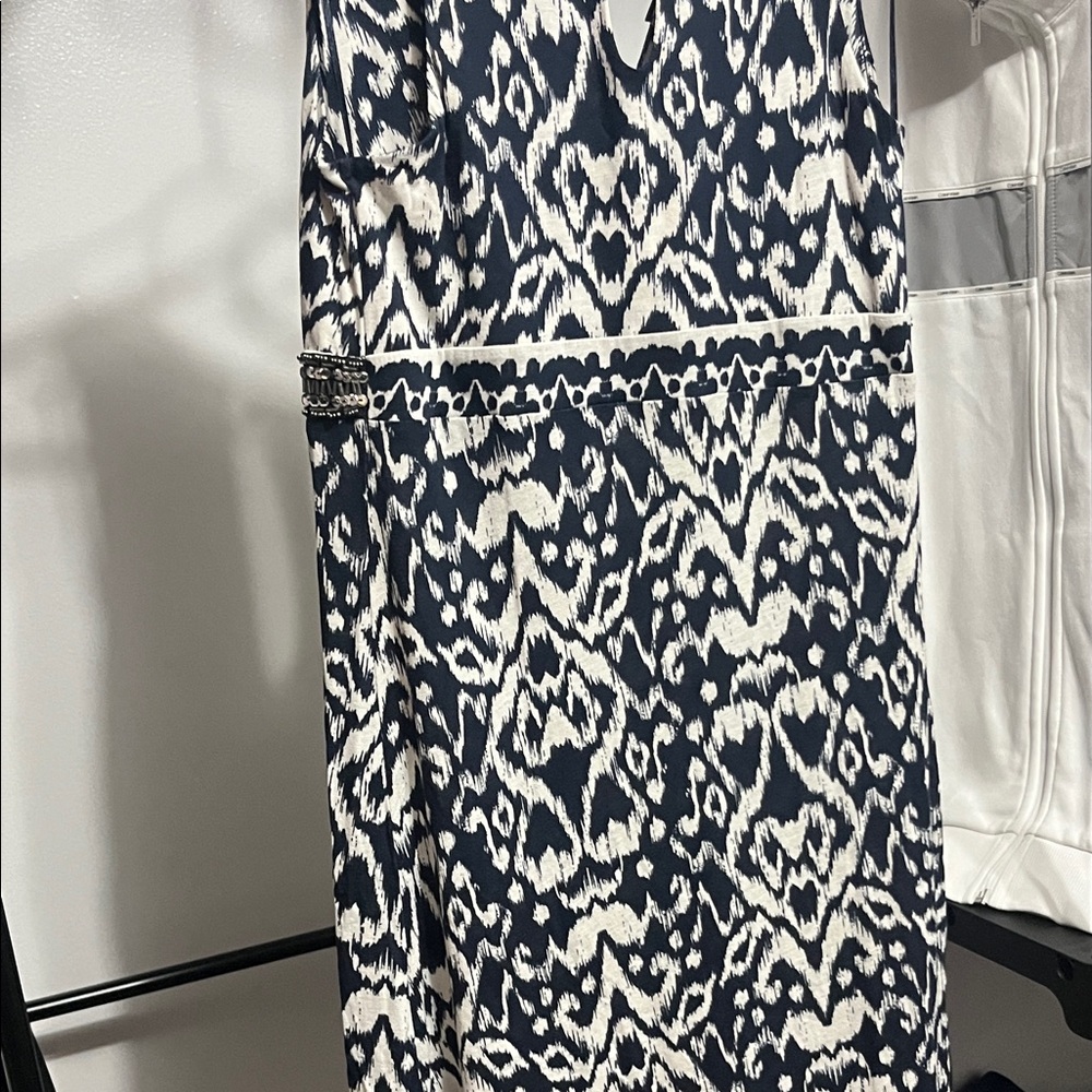 INC International Concepts Black and White Maxi Dress - Picture 8 of 8